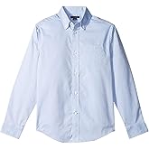 Tommy Hilfiger Boys Boys Oxford Long Sleeve Dress Shirt, Collared Button-Down with Chest Pocket, Regular Fit