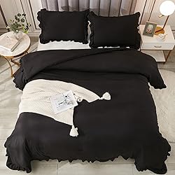 Andency Black King Size Comforter Set, 3 Pieces