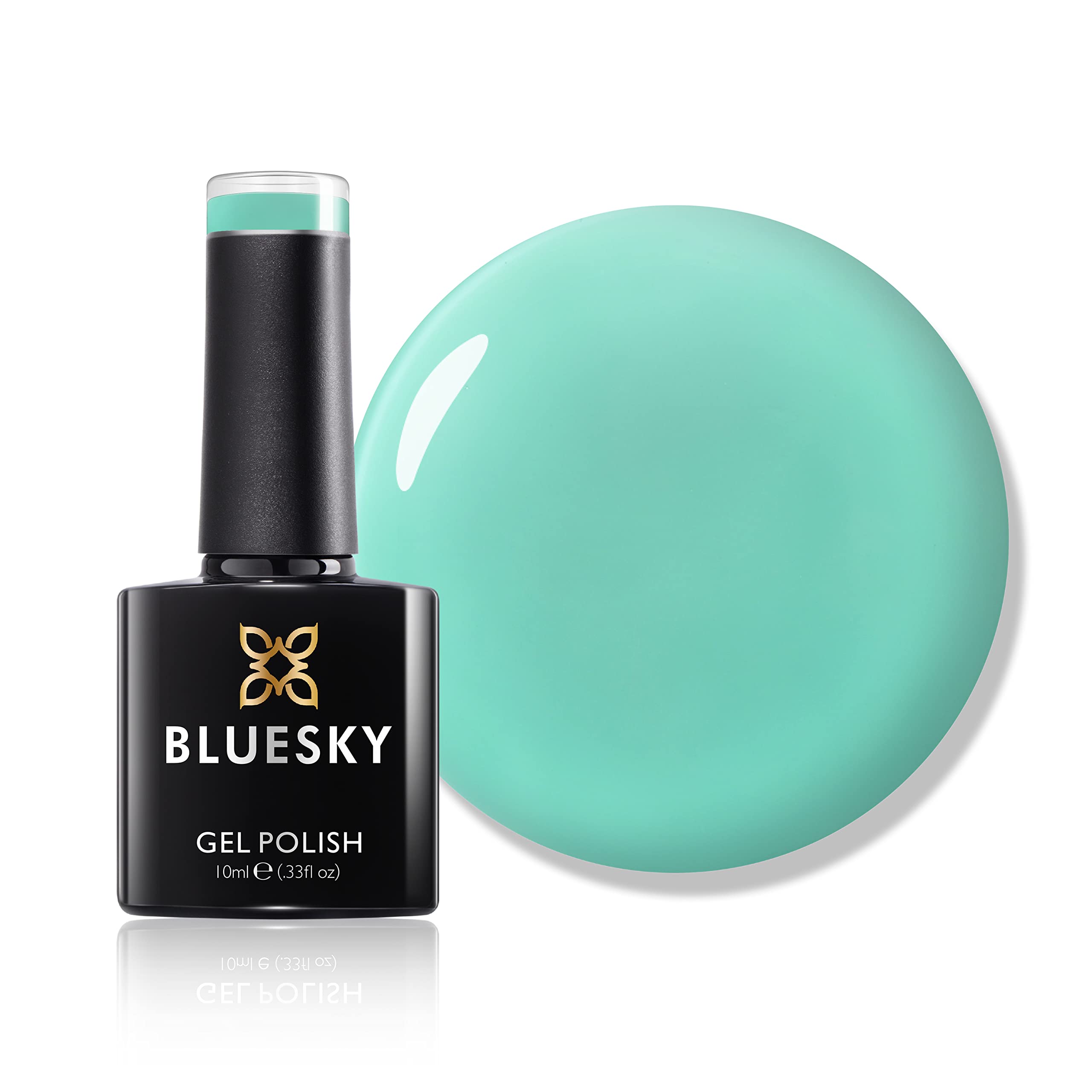 Bluesky Gel Nail Polish, Blue Raspberry Pastel 06, Teal, Bright Green, Long Lasting, Chip Resistant, 10 ml (Requires Drying Under UV LED Lamp)