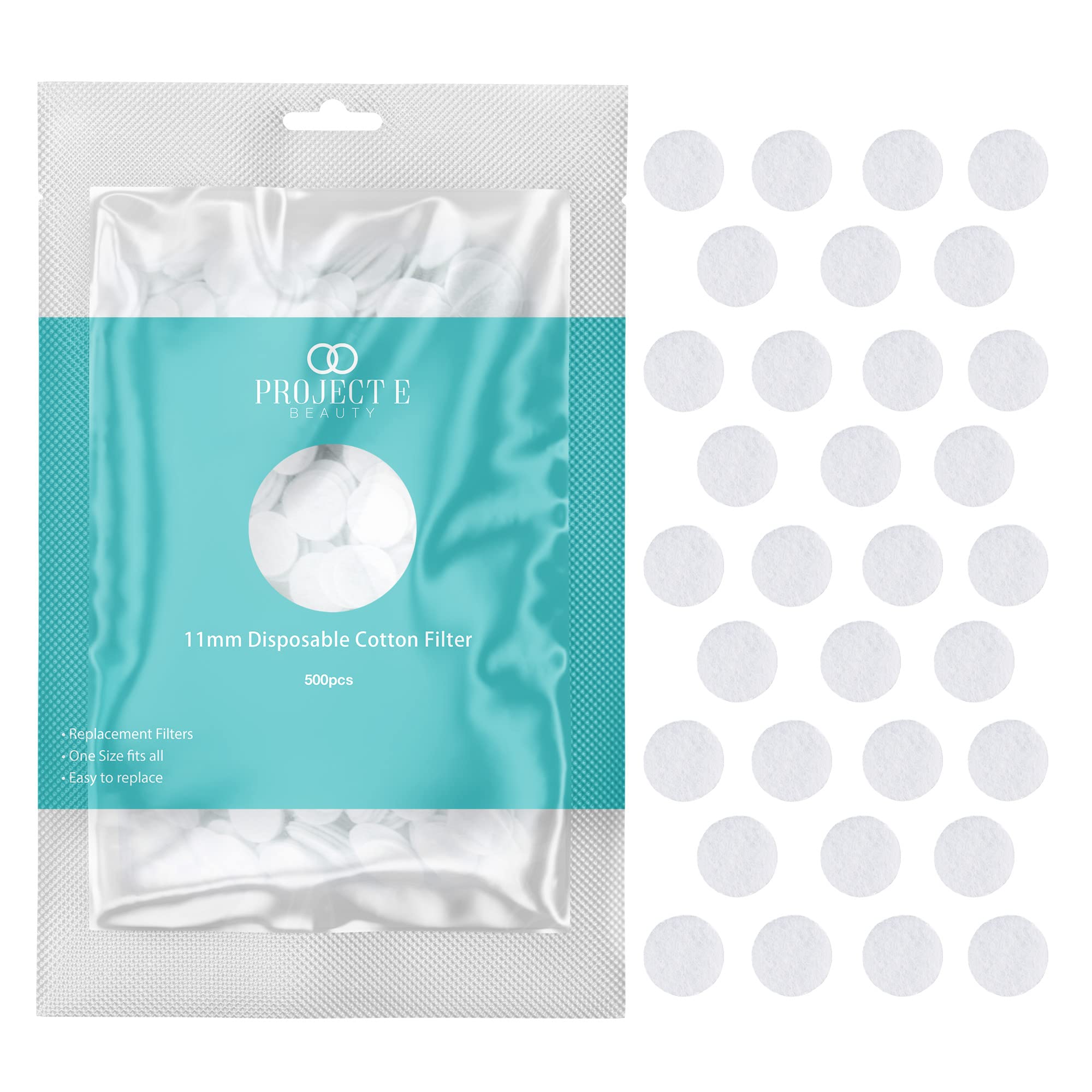 Project E Beauty Small (11mm) Cotton Microdermabrasion Filters 500counts