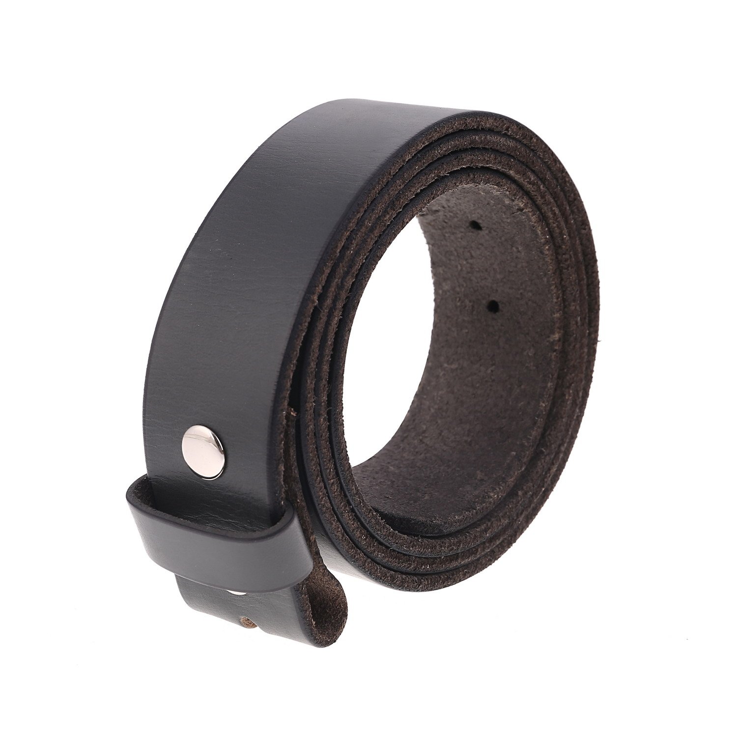 Genuine Full Grain Leather Belt Strap without Belt Buckle