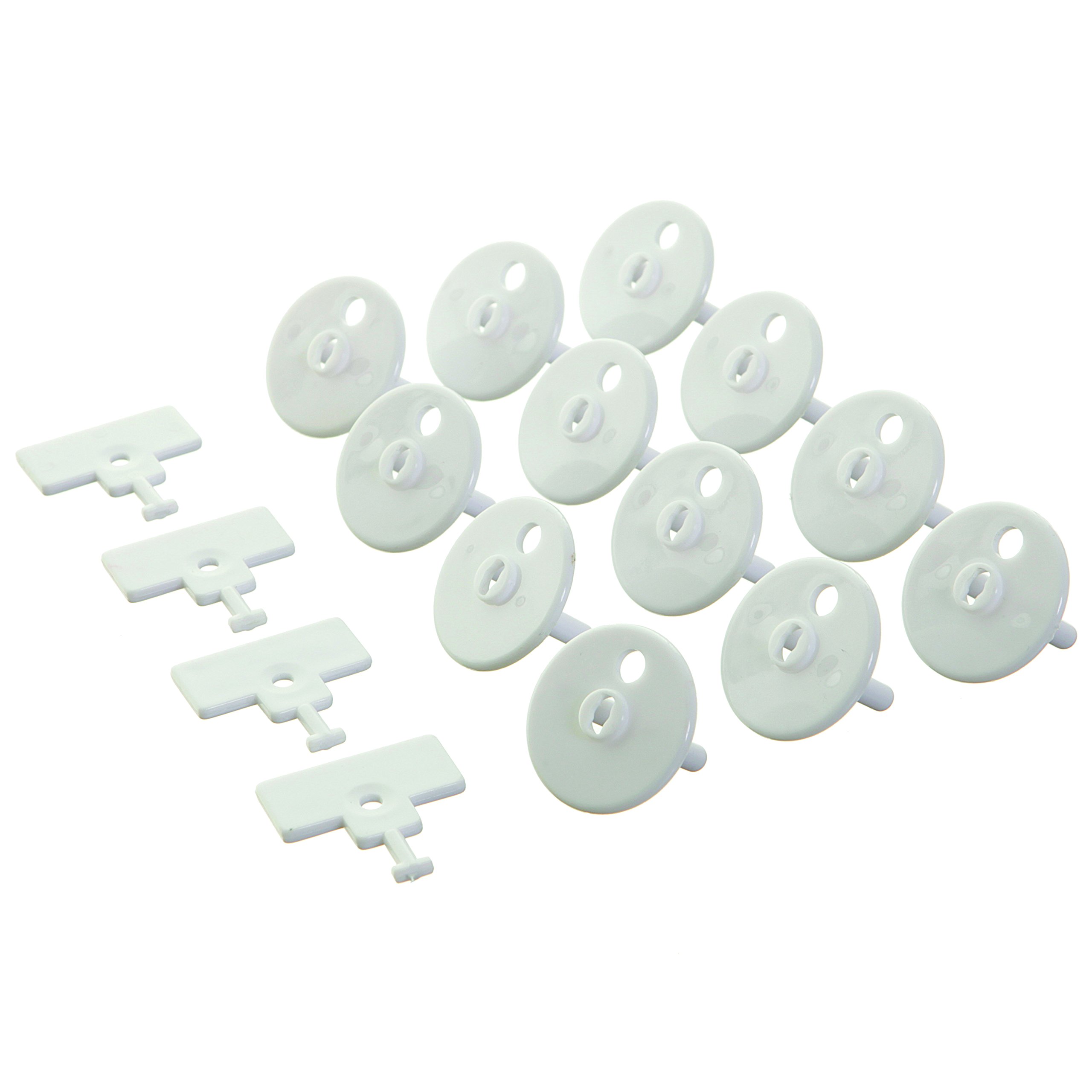 Dreambaby G899 Home Safety Plug Socket Covers Set - Large - Pack of 16 (for European 2-Pin Sockets)