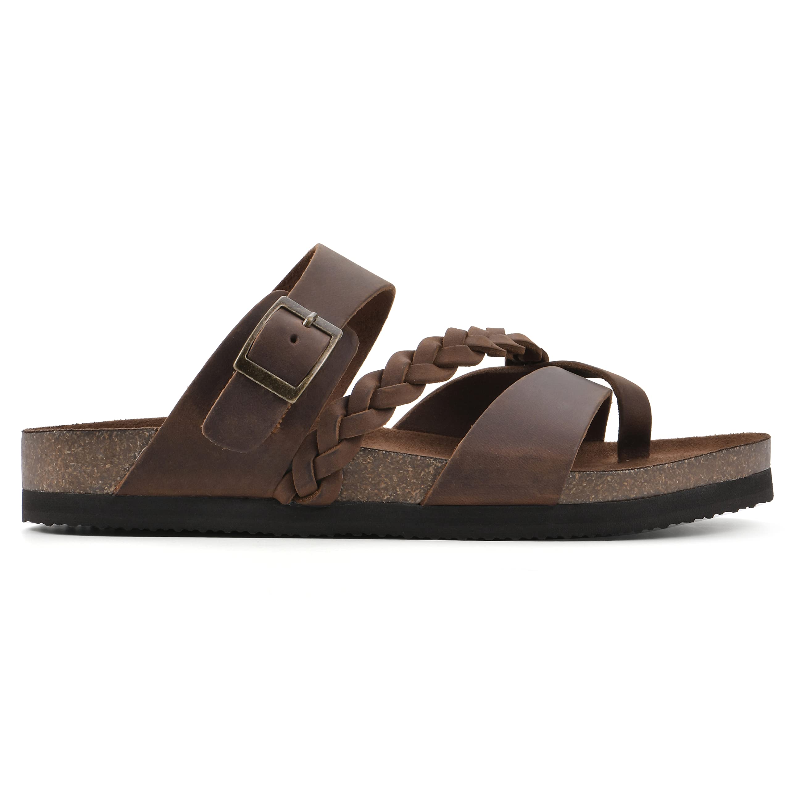 WHITE MOUNTAIN Women's Hazy Braided Signature Comfort-Molded Footbed Sandal