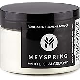 MEYSPRING White Chalcedony Golden Interference Mica Powder - Epoxy Resin Pigment Ivory - 50g - Metallic Mica Powder - White Gold Powder