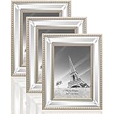 Meetart 5x7 3 Pack Mirror Photo Frames Sets for Wall Pictures Decor or Table Stand