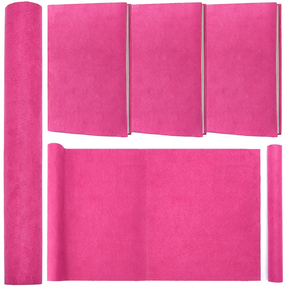 CRASPIRE 130 x 30cm Suede Book Cloth Rose Red for Book Binding A4-A8 Fabric Surface Paper Backed Bookcover Books Album Scrapbooking Archival DIY Covering Protector Bookcloth Bookbinding Supplies