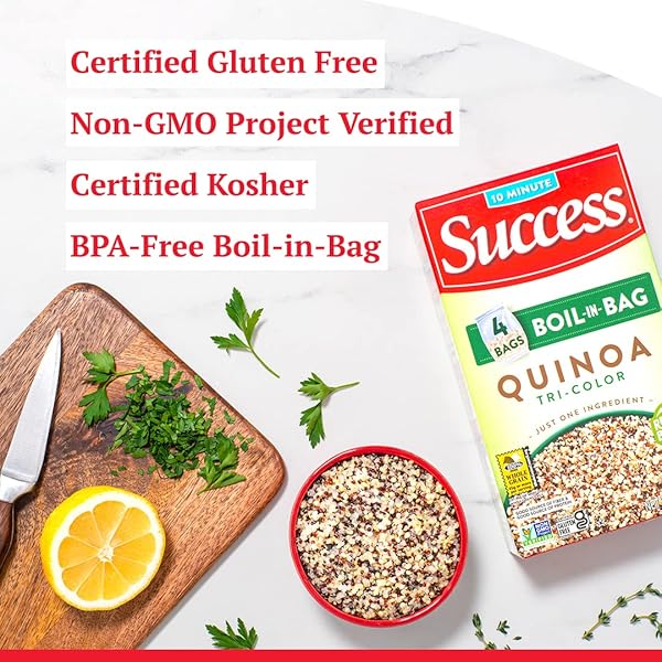 SUCCESS BOIL-IN-BAG QUINOA, QUICK TRI-COLOR QUINOA, 12-OUNCE BOX
