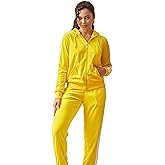 Yasumond Velour Tracksuit Womens 2 Pieces Joggers Outfits Jogging Sweatsuits Set Soft Sports Sweat Suits Pants