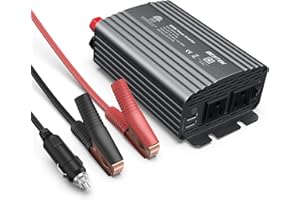 BESTEK 500W Power Inverter DC 12V to 110V AC Converter with 4.8A Dual USB Car Charger ETL Listed (Grey)