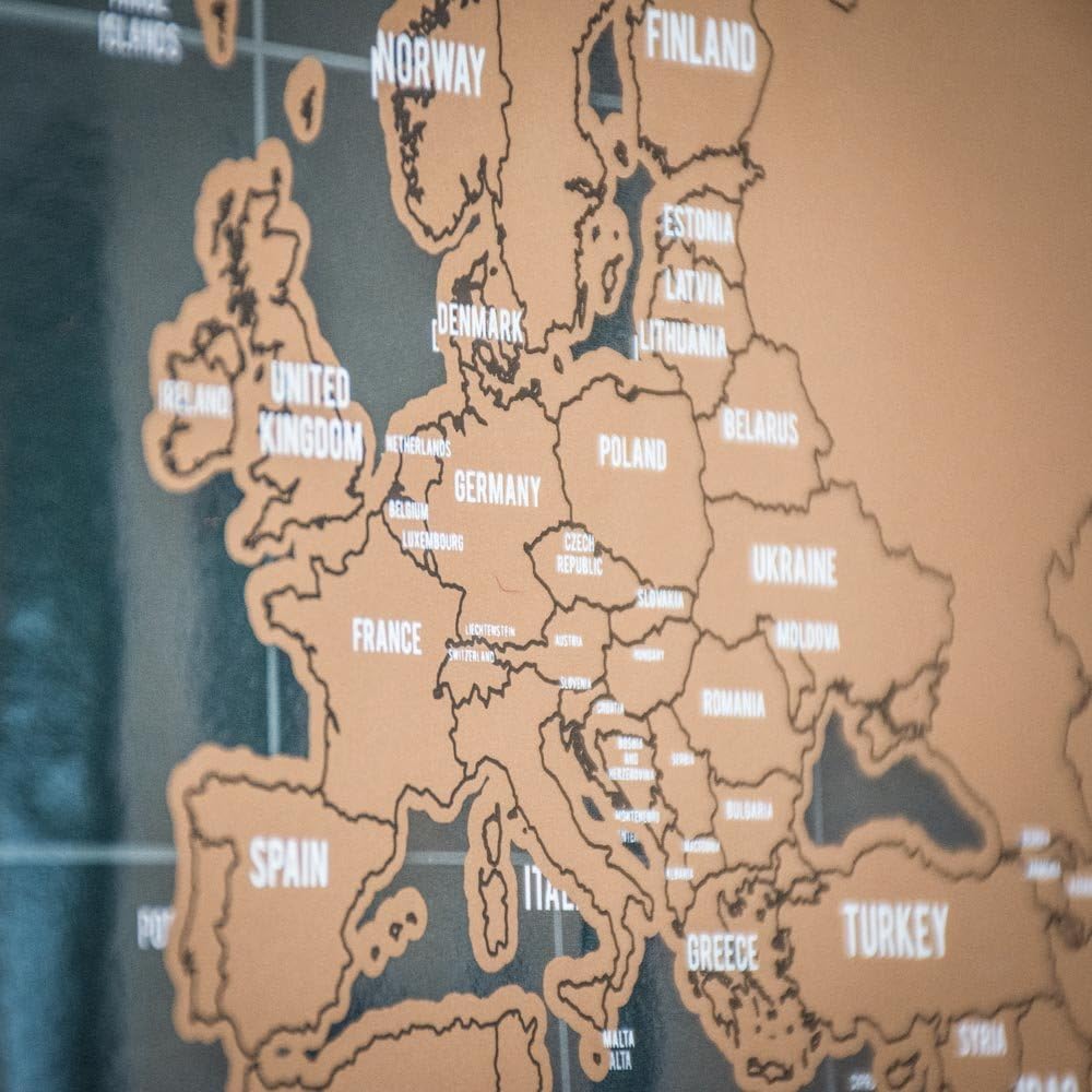 Scratch Off World Map with Scratch Pen, full color - Image 3