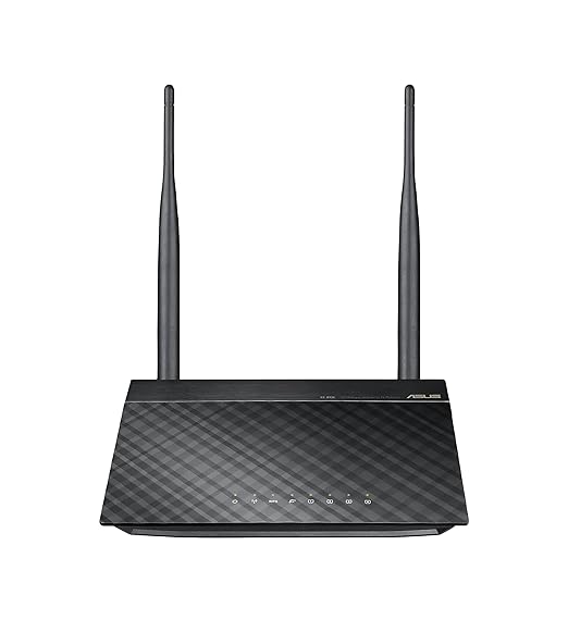 Asus RT-N12 Ver.D Router (WiFi 4 N300 MIMO, 4x Fast-Ethernet LAN, App Steuerung, 5dBi Antennen, VPN)