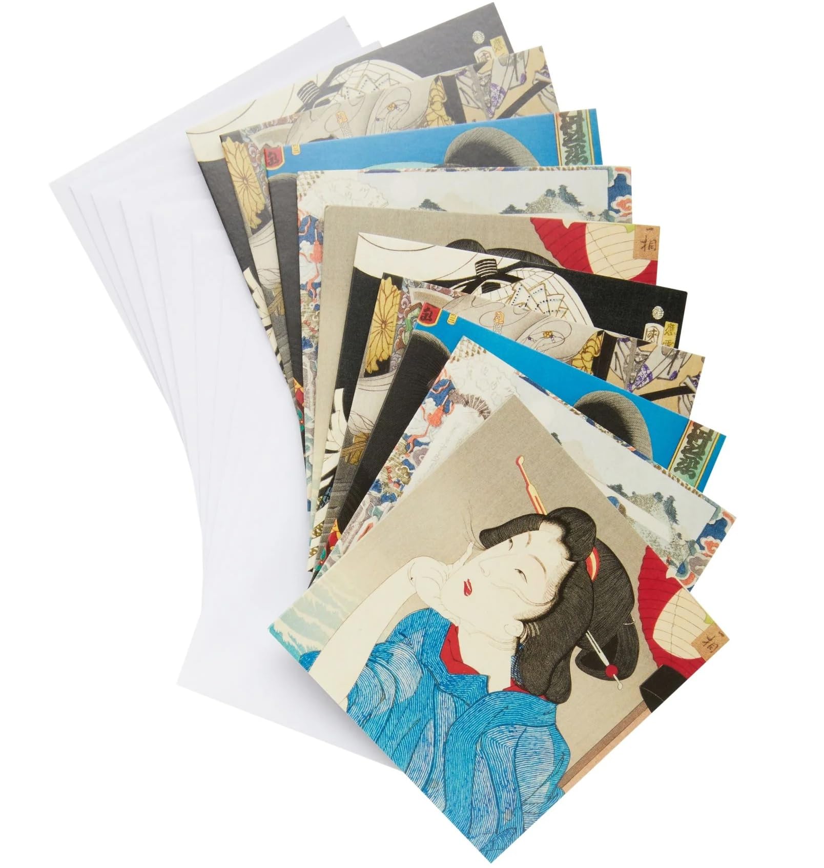 Fitzwilliam Museum Japanese Woodcuts Artistic Prints Note-let Blank Pack of 10 Cards by Curating Cambridge University (2 of 5 Designs)