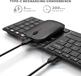 Seenda SKM64-3 Wireless Keyboard & Mouse Multi‑Device UK Layout Black view 3