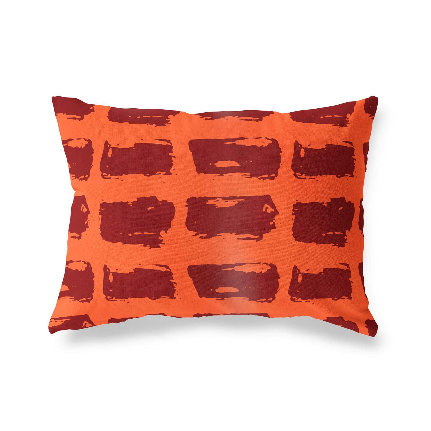 Bonamaison Decorative Cushion Cover Orange & Bordeux, Throw Pillow Covers, Home Decorative Pillowcases for Livingroom, Sofa, Bedroom, Size: 35x50 Cm - Designed and Manufactured in Turkey