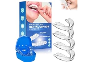 REATOWROL Professional 4 Pack Reusable Mouth Guard for Sleeping - Stops Bruxism and Teeth Clenching