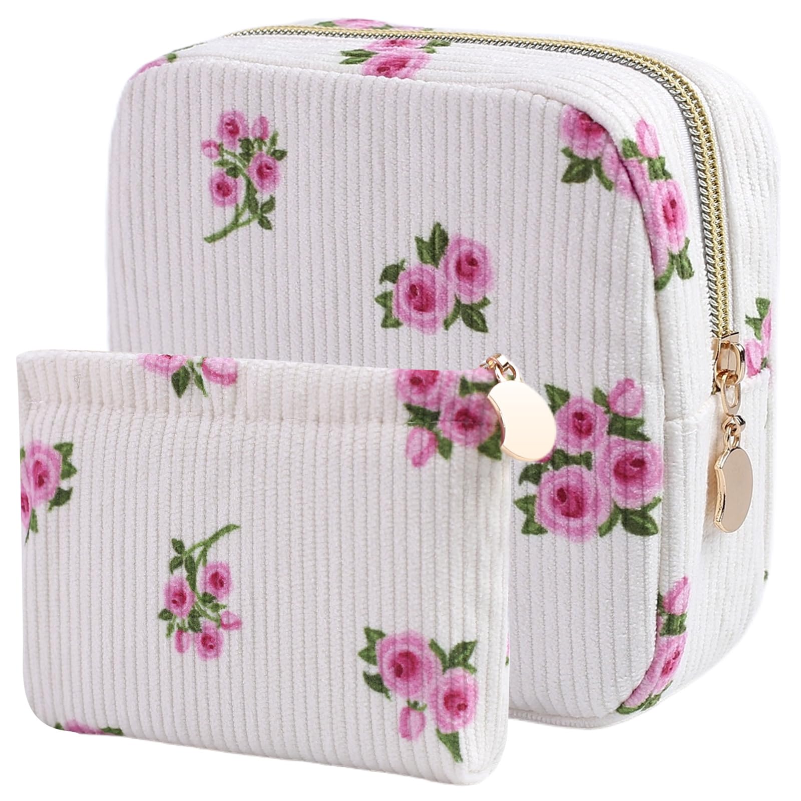 Photo 1 of Teircno 2-Pack Small Period Bag for Women Girls, Portable Corduroy Sanitary Napkin Storage Bag Period Pouch Small Discreet Menstrual Pouch, Sanitary Pads Bag Period Kits Tampons Holder for First Period