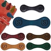 Personalized Magnetic Leather Bookmark - 26 Letters Vintage Engraved Book Marks,Custom Bookmark with Initial,Bookmarks for Women,Reading,Book Lovers (Blue, S)