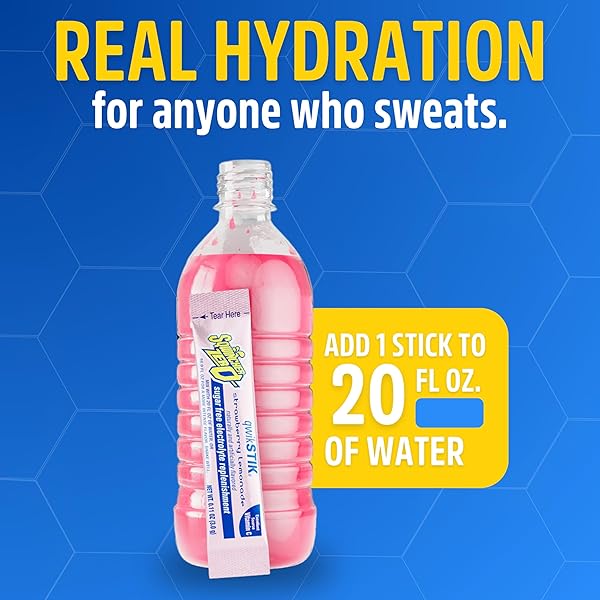 SQWINCHER ZERO QWIK STIK, STRAWBERRY LEMONADE, SUGAR FREE, LOW CALORIE, LOW SODIUM ELECTROLYTE POWDER HYDRATION DRINK MIX, .11 0Z PACKET (PACK OF 50)