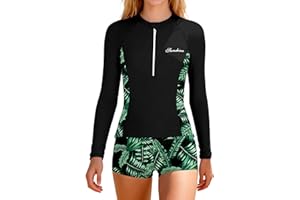 ADIFUN Girls Rash Guard Swimsuit Two Piece Set Colorblock Long Sleeve Bathing Suit UPF50+Sun Protection Swim Suits 7-14Y