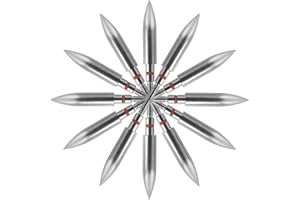 ORRANNI Stainless Steel Archery Field Points,Various Outside Diameter,150/175/200/250 Grains,Screw in Archery Field Tips(1 Dozen)