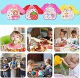 Vicloon 4 Pcs Long Sleeve Baby Bibs Waterproof For Infants 6 Months to 3 Years view 6