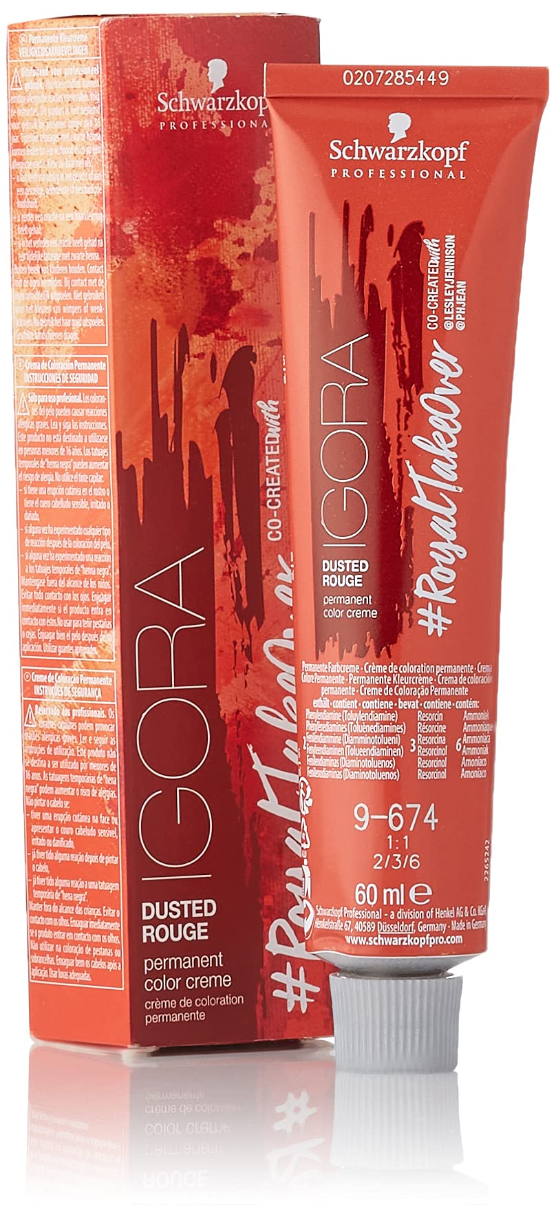 Schwarzkopf Professional Igora Royaltakeover Permanent Hair Colour Cream, No. 9-674 Extra Light Blonde Chocolate Copper, 60 ml,4045787405187