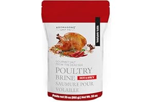 Aromasong Turkey Brine, Hot & Spicy, For Wet & Dry Brining, 2 Lb. 100% Natural, Gourmet Sea Salt Poultry Seasoning, for Roasting, Grilling, & Smoking for Brisket, Chicken, Pork & Beef.
