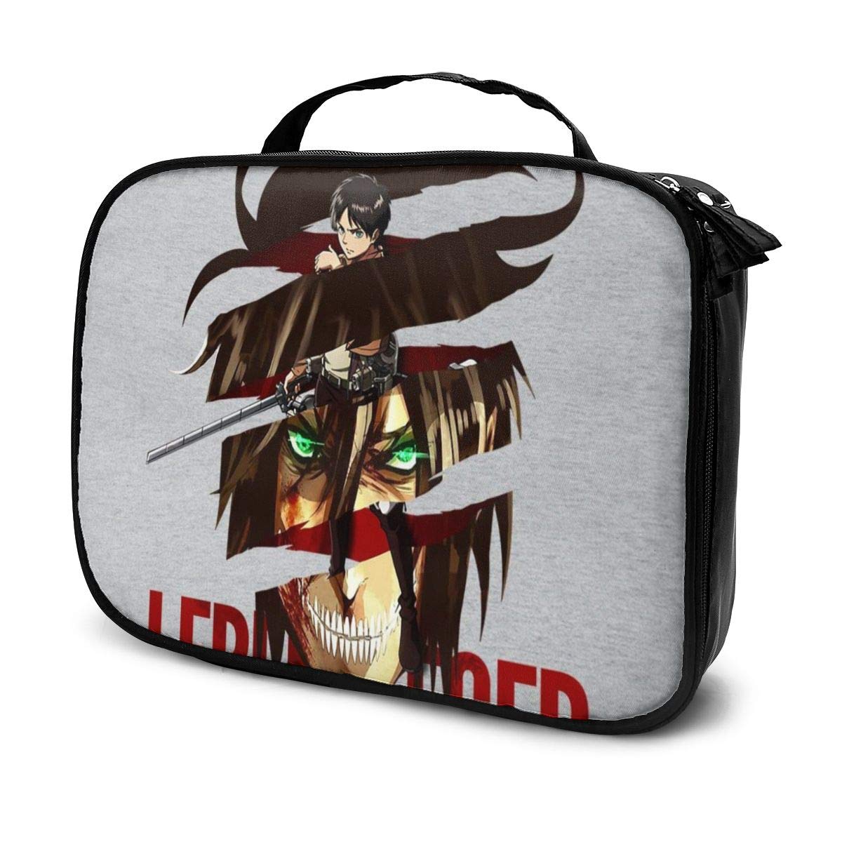 Multi-Functional Bag With Compartments Attack On Titan Eren Jaeger Titan Fusion Professional Cosmetic Pouch Travel Kit Makeup Boxes Makeup Bag