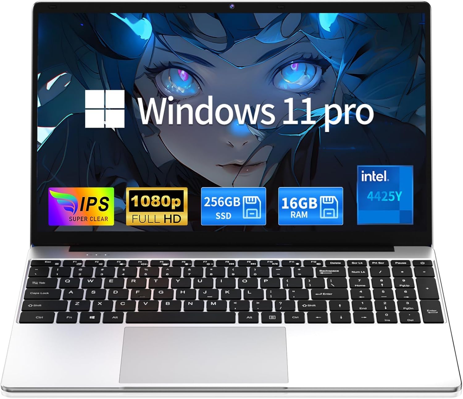 MOONFISH Laptop Computer Windows 11, 2026 16GB Lap Top Office 365 Include | 15.6 Inch FHD IPS, 16GB RAM 256GB SSD, Windows 11