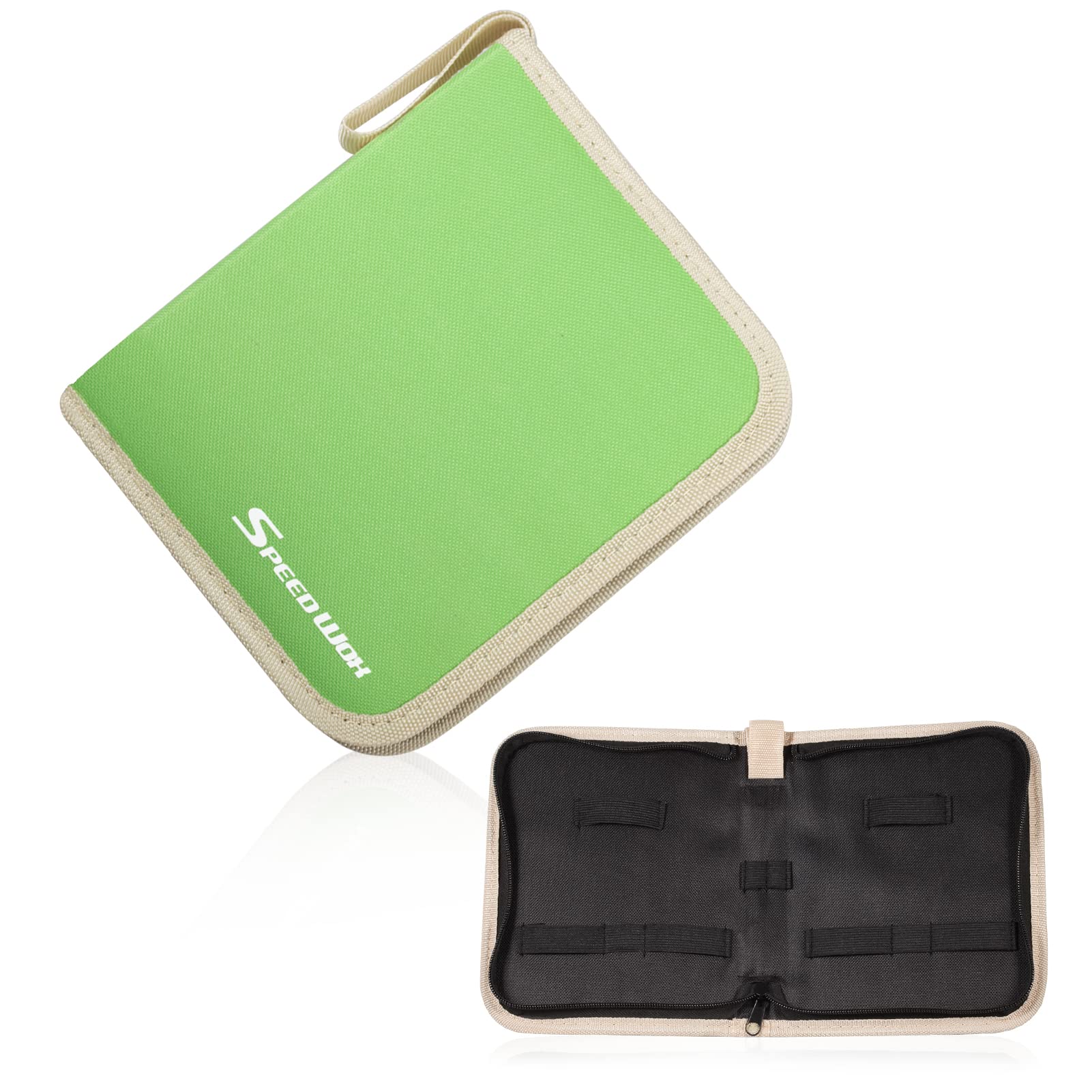 SPEEDWOX Portable Tool Bag Multi-Purpose Storage Bag with Zipper Wear Resistant 600D Oxford Tool Organiser for Pliers Wrench Screwdriver, Green