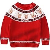 Baby Toddler Boys Girls Sweater Knit Christmas Sweatshirt Little Kids Pullover Cotton Winter Warm Tops Coat Clothes