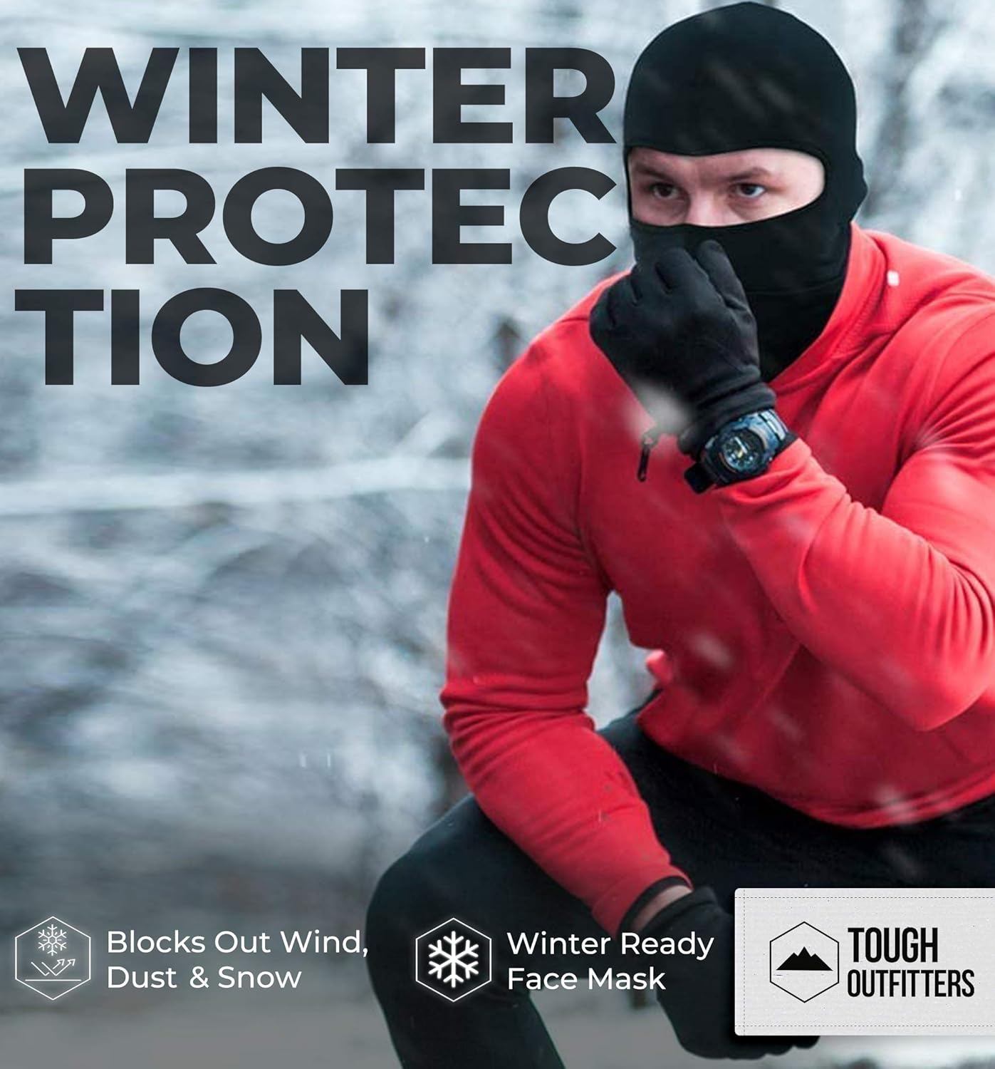 Balaclava Ski Mask - Cold Weather Face Mask for Men & Women - Windproof Hood Snow Gear for Motorcycle Riding & Winter Sports: Automotive