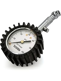 TireTek Premium Tire Pressure Gauge With Integrated Hold Valve - 60PSI