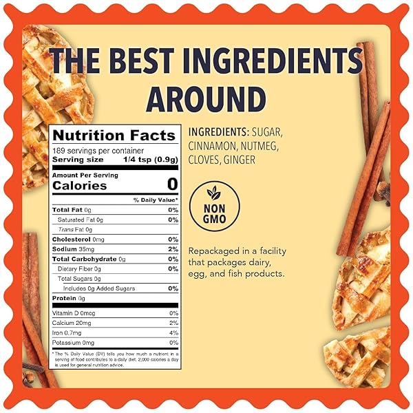 ZESTED FLAVOR MARKET APPLE PIE SPICE – FOR BAKING & DESSERTS WITH APPLE PIE SPICE SEASONING – SNACK FOOD DIPS, SPREADS & POPCORN SEASONING – GLUTEN-FREE & NUT-FREE HEALTHY SNACKS – 6 OZ POUCH