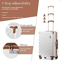 Somago Luggage Sets 3 Piece with a Cosmetic Case PC