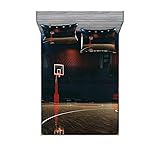 Ambesonne Basketball Fitted Sheet & Pillow Sham