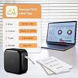NineLeaf 3 Pack 12mm TZe-231 Laminated Label Tape Black on White Compatible view 2
