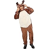 Rubies Reindeer Comfywear Hooded Jumpsuit for Kids