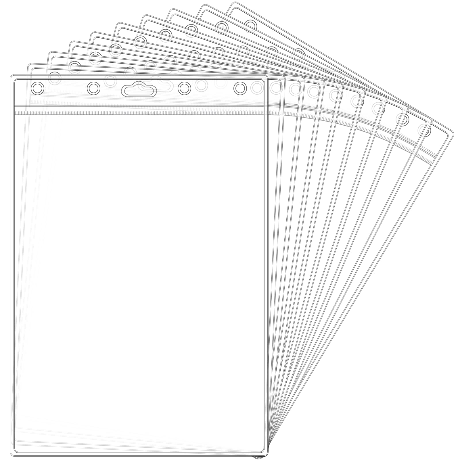 Photo 1 of 10 Pack Job Ticket Holders 8 1/2" x 11" Waterproof Zip Page Protectors Heavy Duty Dry Erase Document Storage Shop Ticket Holders