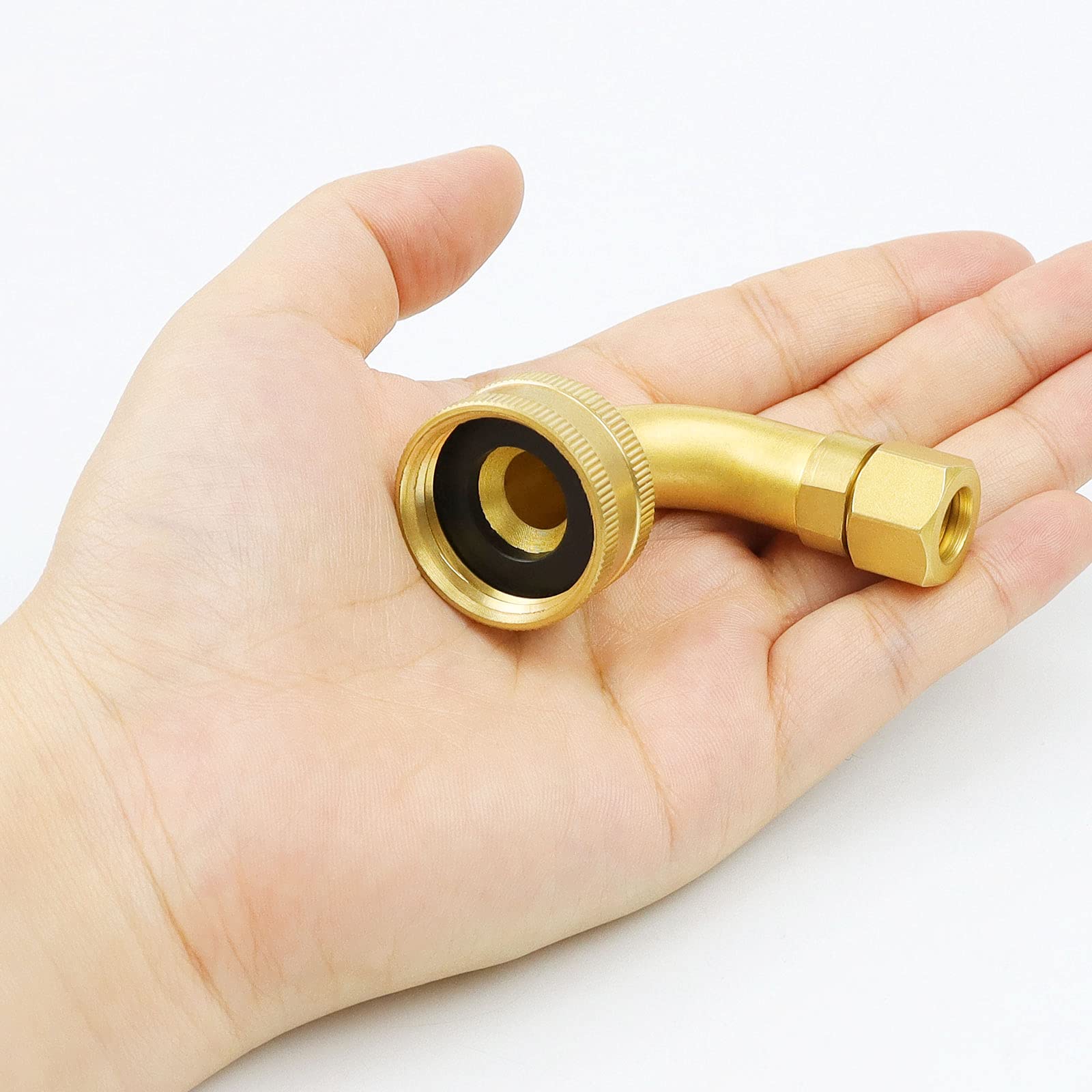 W10685193 3/4 Inch FHT Hose x 3/8 Inch Elbow Hose Fitting For Whirl-pool Dishwasher By AMI PARTS
