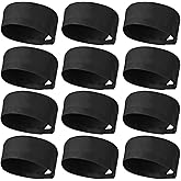 12 Pcs Chef Hats for Women Men, Black Adjustable Kitchen Cooking Food Caps, Chef Hat for Adults with Breathable Mesh Top Sushi Beanie Chef Skull Cap for Kitchen Adult