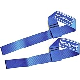 IronMind Strong-Enough Lifting Straps, Blue, Pair | The professional strongman staple: nylon lifting straps for deadlifts, rows, clean pulls
