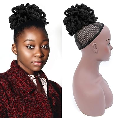 Buy Liliyab Dreadlock Afro High Puff Drawstring Ponytail Hair Bun Hairpieces Faux Locs Clip In Pony Tail For Black Women 2 Online In Turkey B08r8dy654