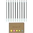 Pilot Acroball Advanced Ink Refill for Dr. Grip 4+1 Multifunction Ballpoint Pen, Extra Fine Point 0.5mm, Black, 10-Pack, Sticky Notes Value Set