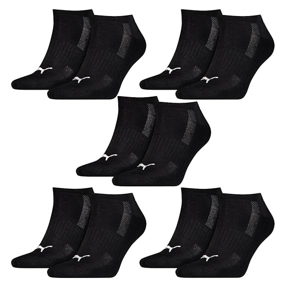 Puma 10 Paar Sneaker Socken mit Frottee-Sohle Gr. 35-46 Unisex Cushioned Kurzsocken