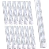 8FT Led Shop Lights,Linkable LED Tube Light Fixture, 120W 14400LM 4 Rows LED, V Shape, Fluorescent Tubes Lights Replacements 