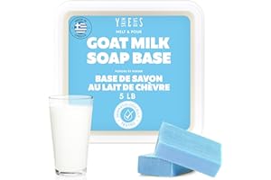 Skin Said Yes 5Lb Goat Milk Soap Base - SLS/SLES Free, No Palm Oil, Organic - Melt and Pour Goats Milk Soap Making Supplies - All Natural, Gentle on Skin, Moisturizing, Perfect for DIY Projects