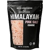 Zestiq Foods Himalayan Pink Rock Salt - Unrefined Mineral-Rich, No Additives, Colors Kosher, Non-GMO Coarse Grain 2.2 lbs. Pouch Perfect for Cooking, Seasoning and Grinder Refills