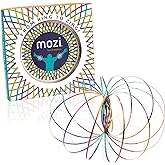 Mozi Magic Flow Anti-Stress Geometric Ring - Easy to Use Kids Toy - 3D Slinky Kinetic Ring Toy for Kids and Adults (Iridescen