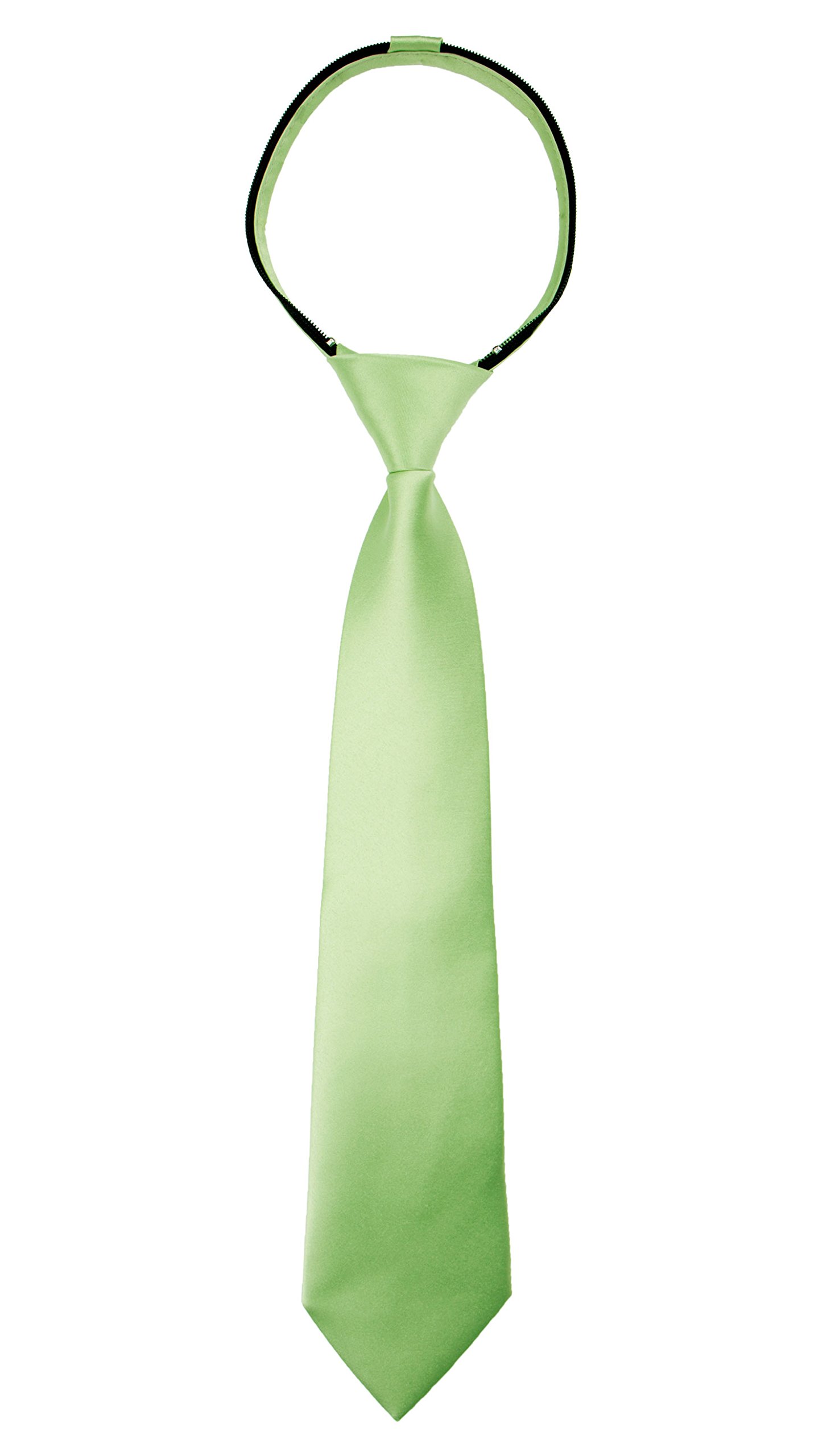 Spring Notion Boys' Satin Zipper Necktie with Gift